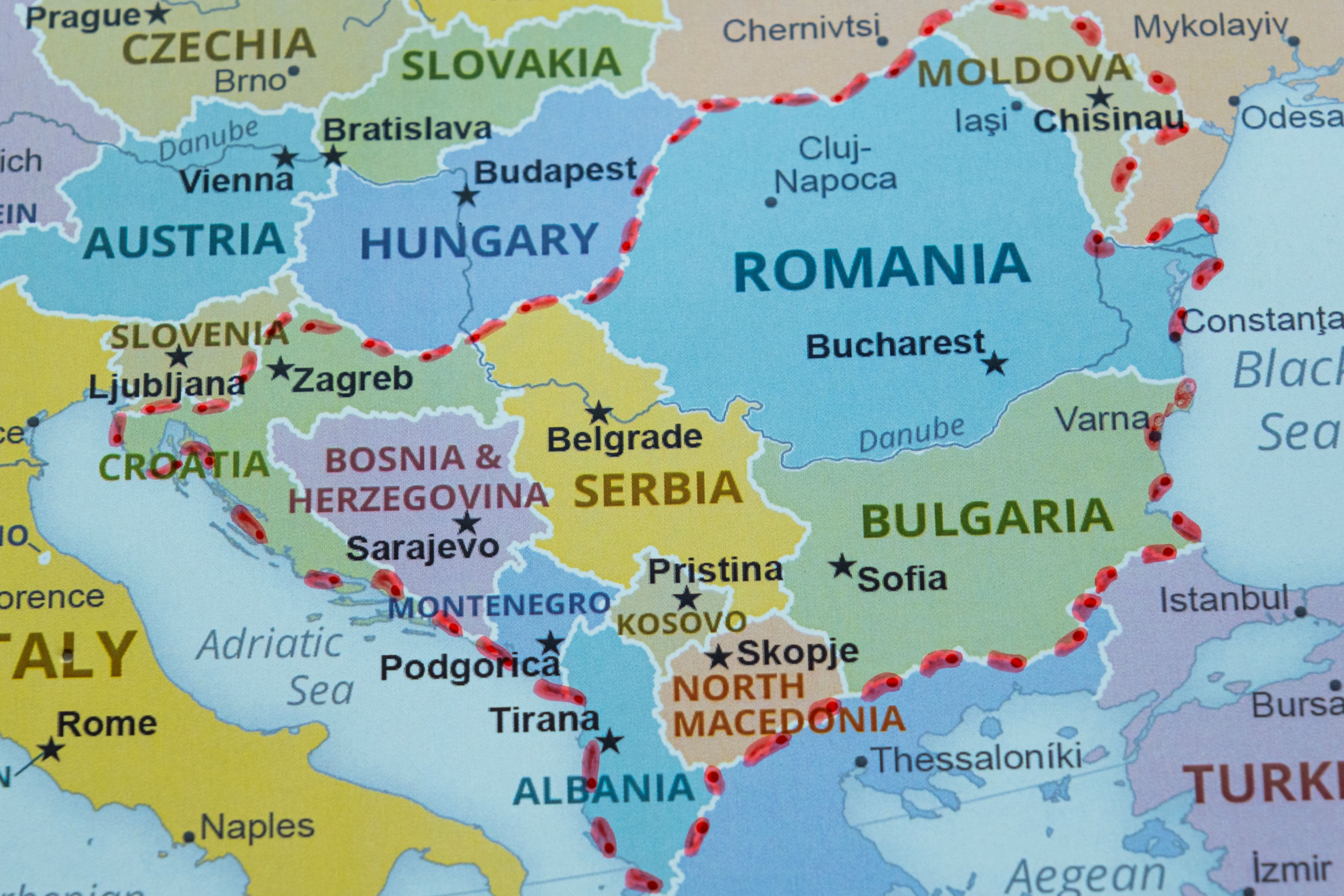 Balkan province, underlined in red