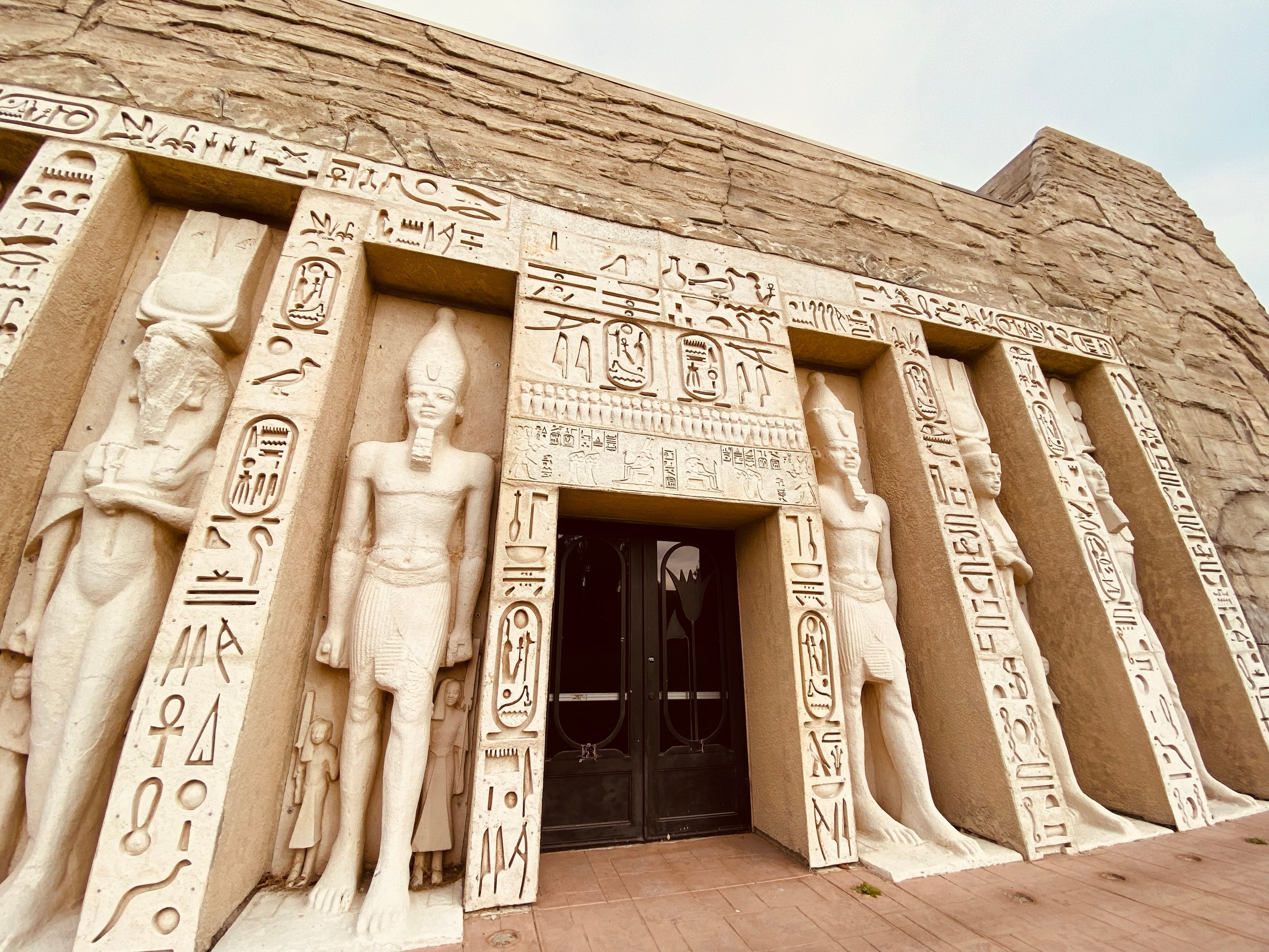 The historic Egyptian Building landmark in Chino Hills, California