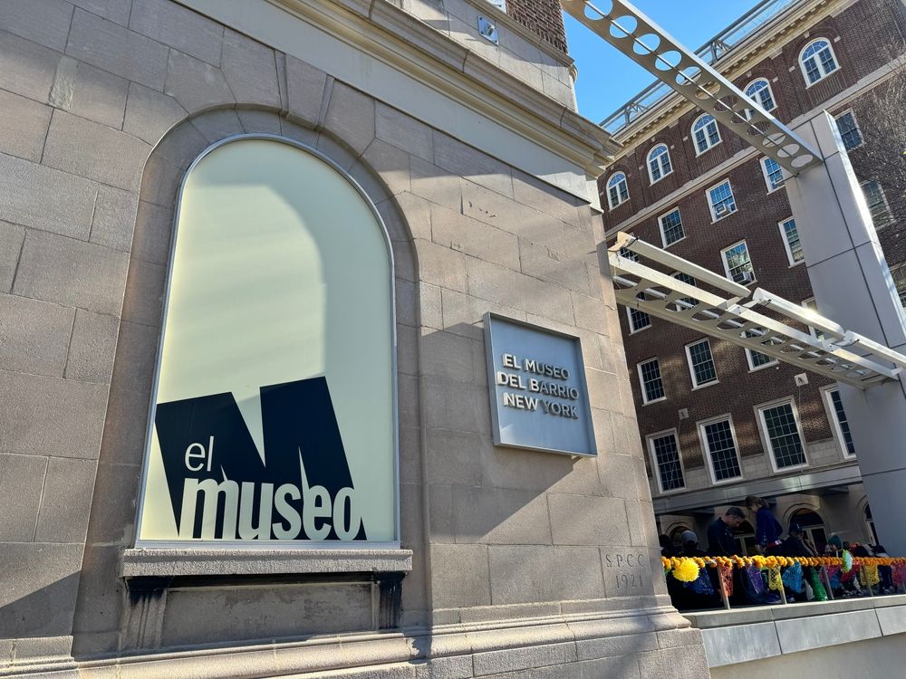 Sign on the facade of El Museo del Barrio on Fifth Avenue in East Harlem, Manhattan, New York City