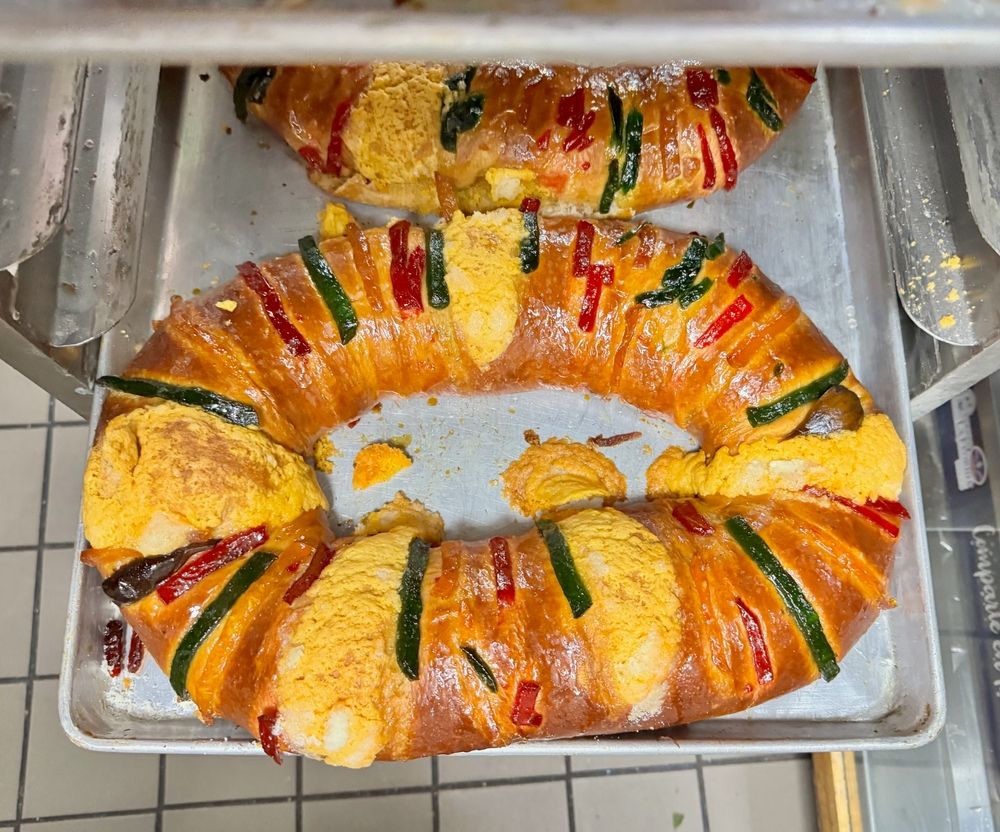 Rosca de Reyes from a small bakery in East Harlem, Manhattan, New York