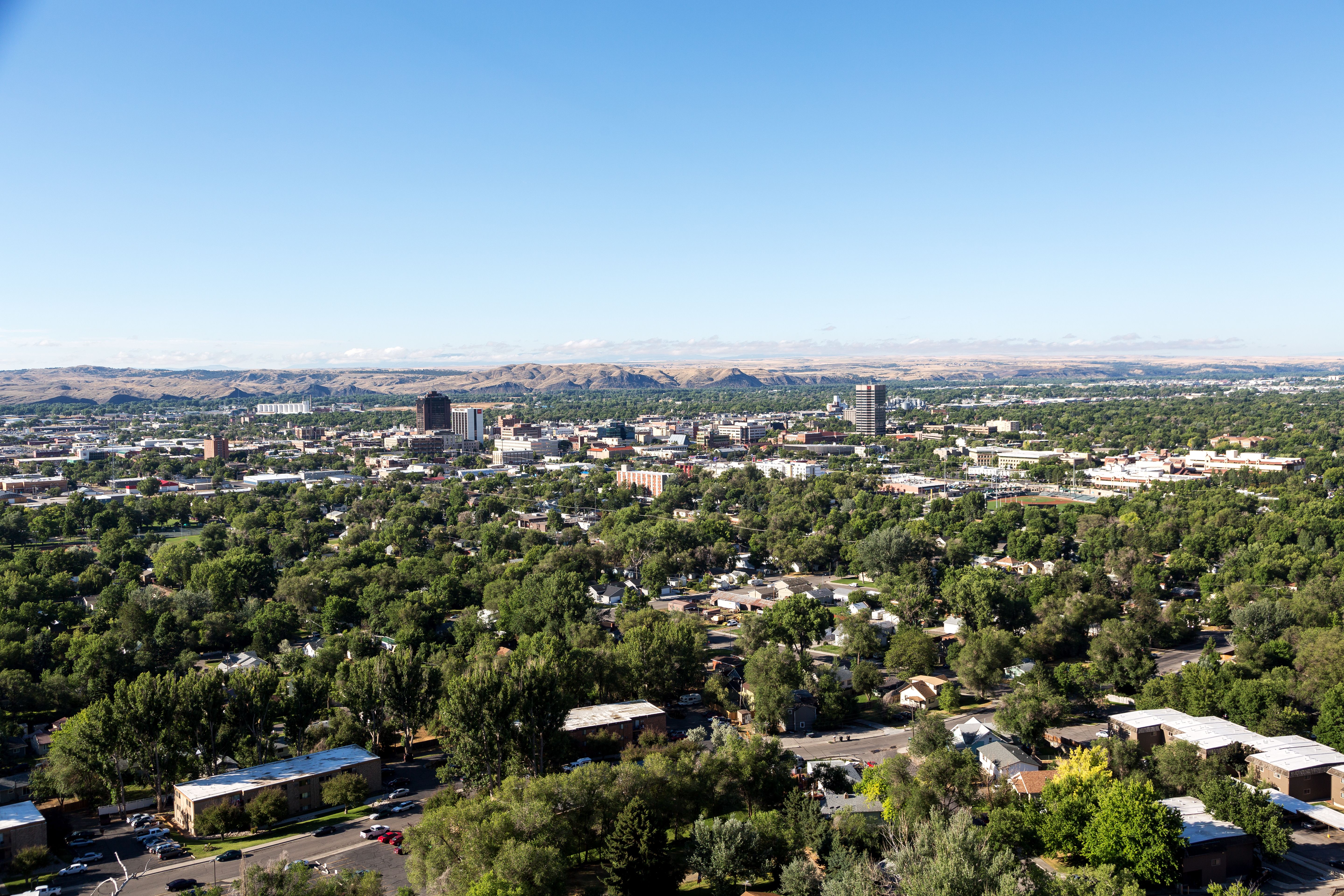 The skyline of Billings, Montana. 