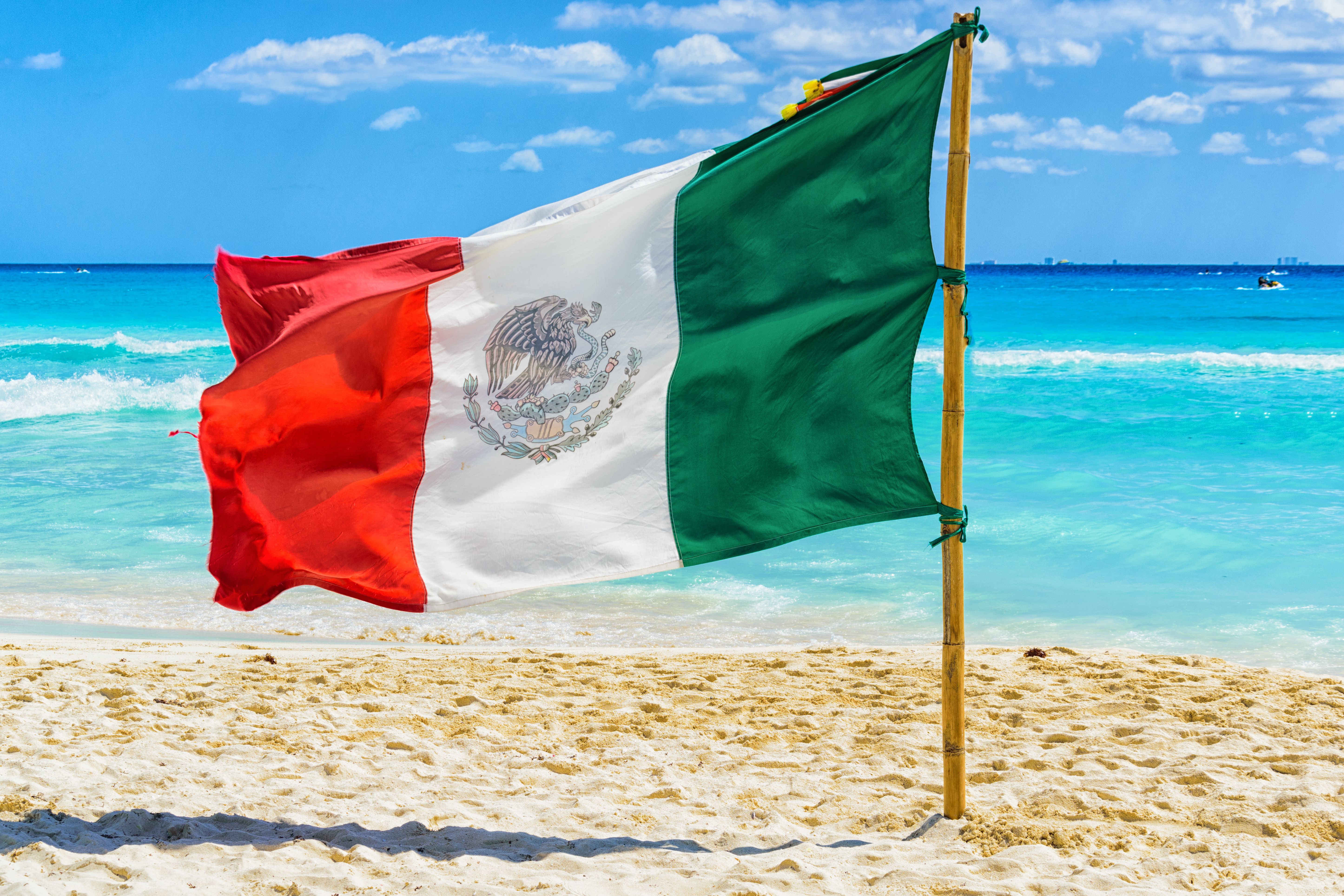 Mexican flag beach