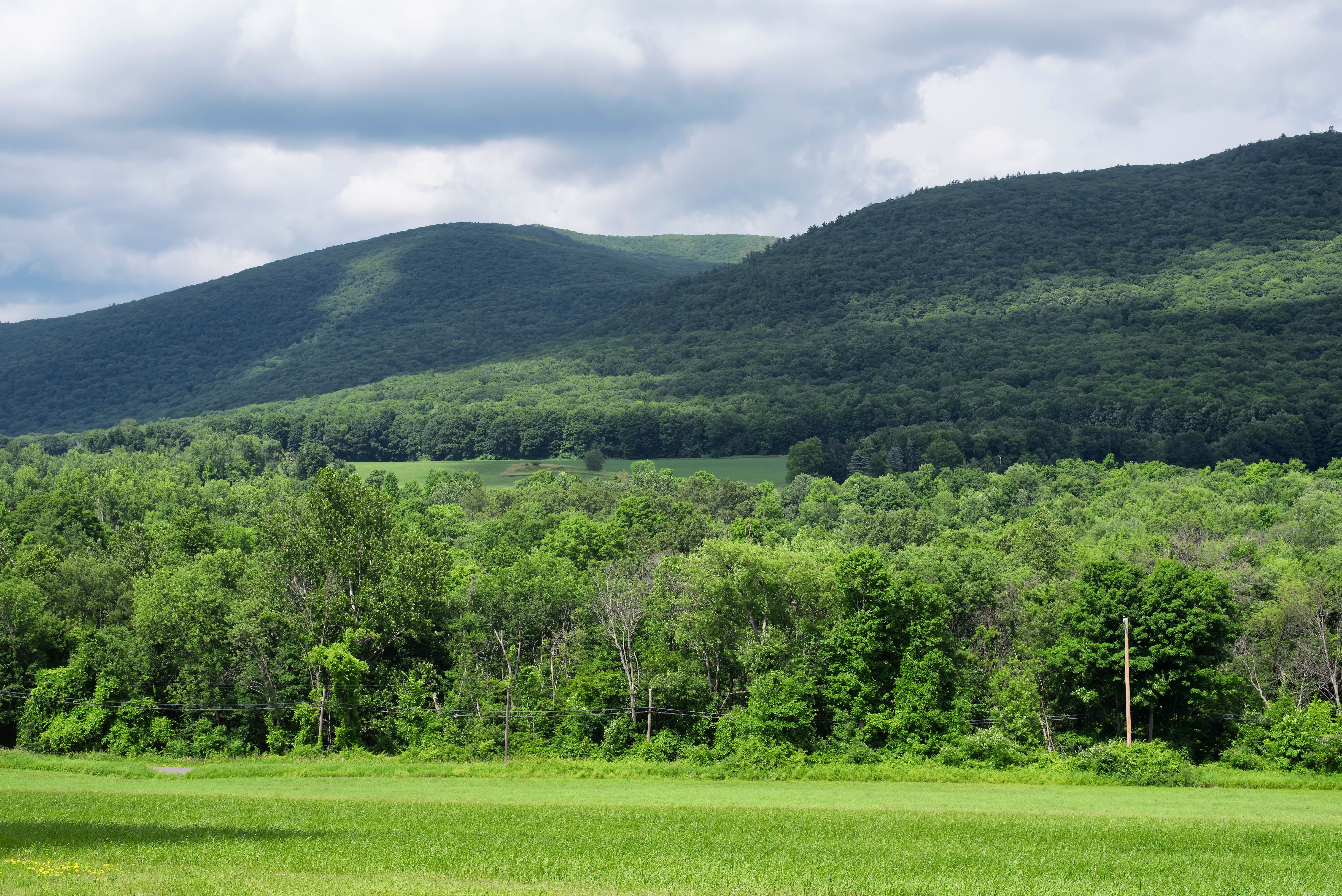 The Taconic mountain range landscape in New York State 
