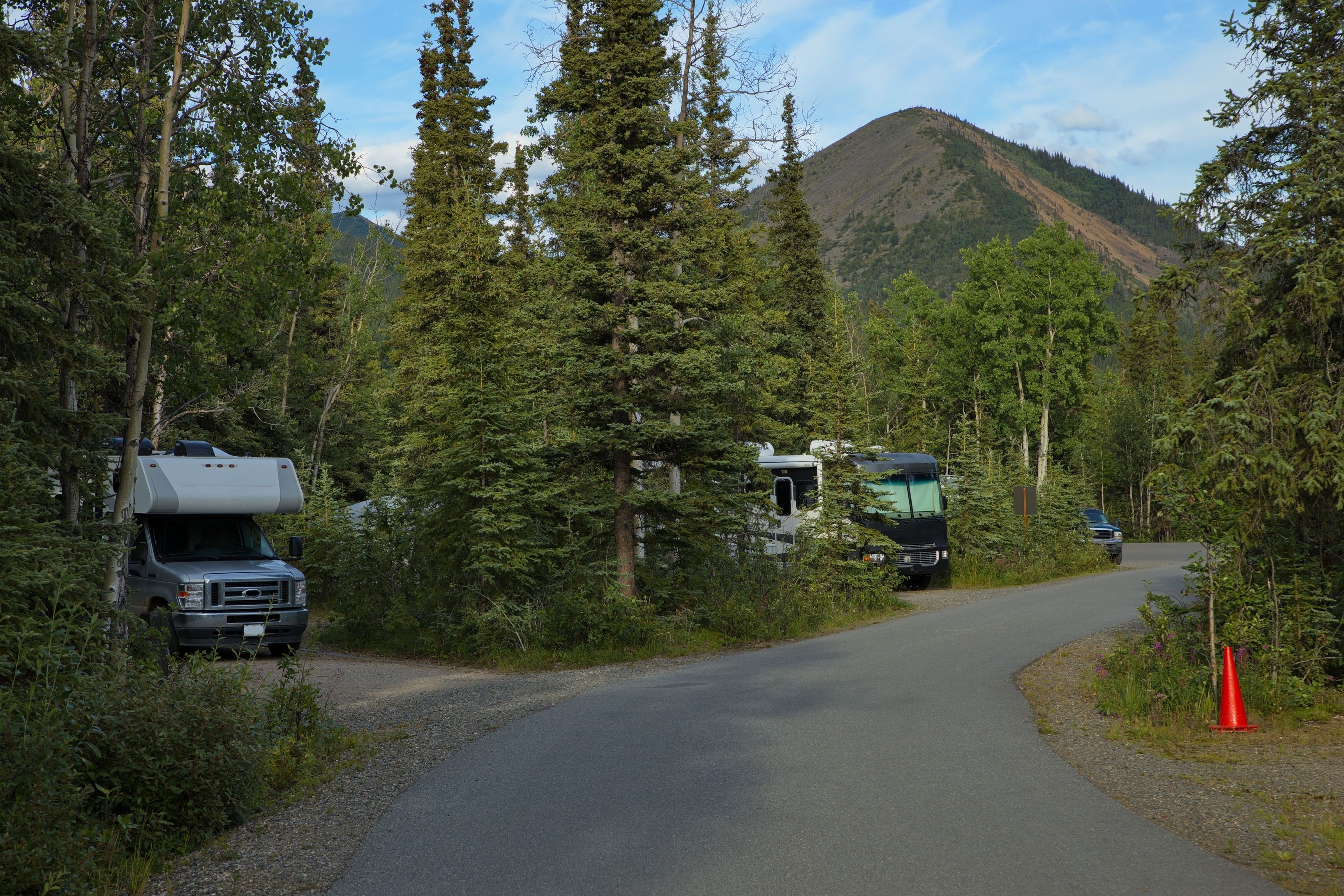 Camping views in Denali and Preserve National Park, Alaska, AK, USA