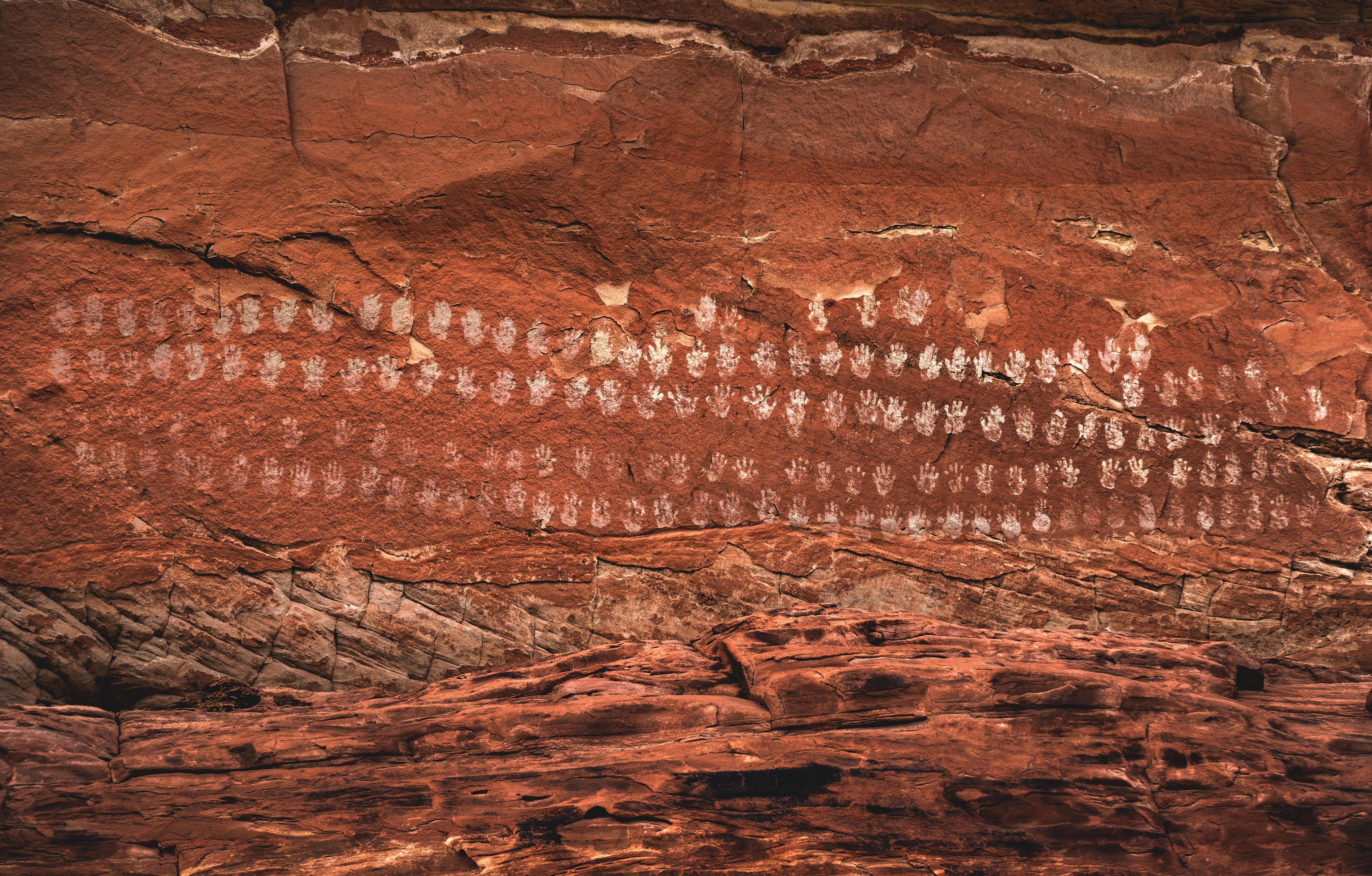The "A hundred hands" Panel at Grand Staircase-Escalante National Monument, Utah