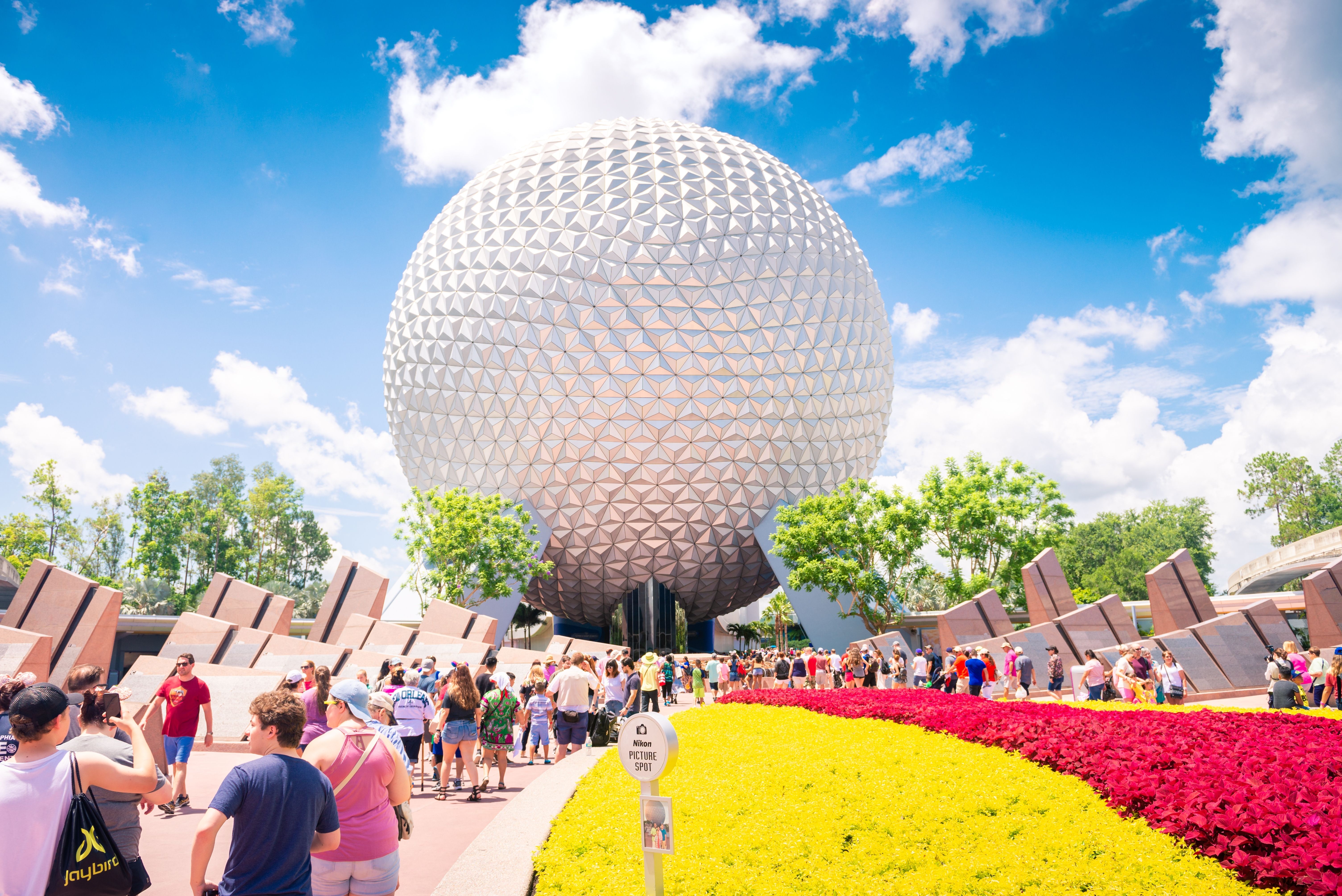 EPCOT Center Walt Disney World, Sphere Entrance Gate, Orlando, Florida, USA