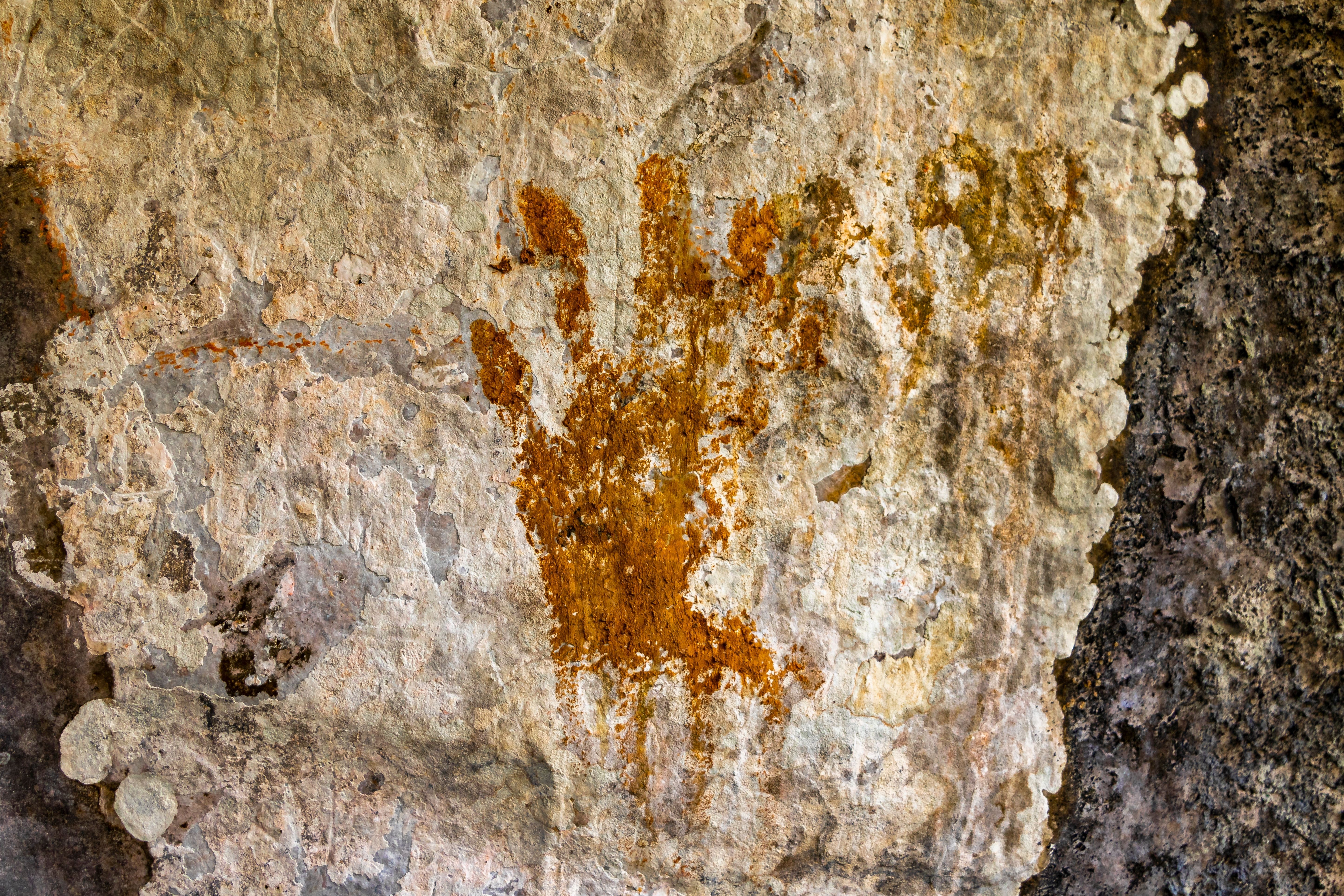 Ancient handprint
