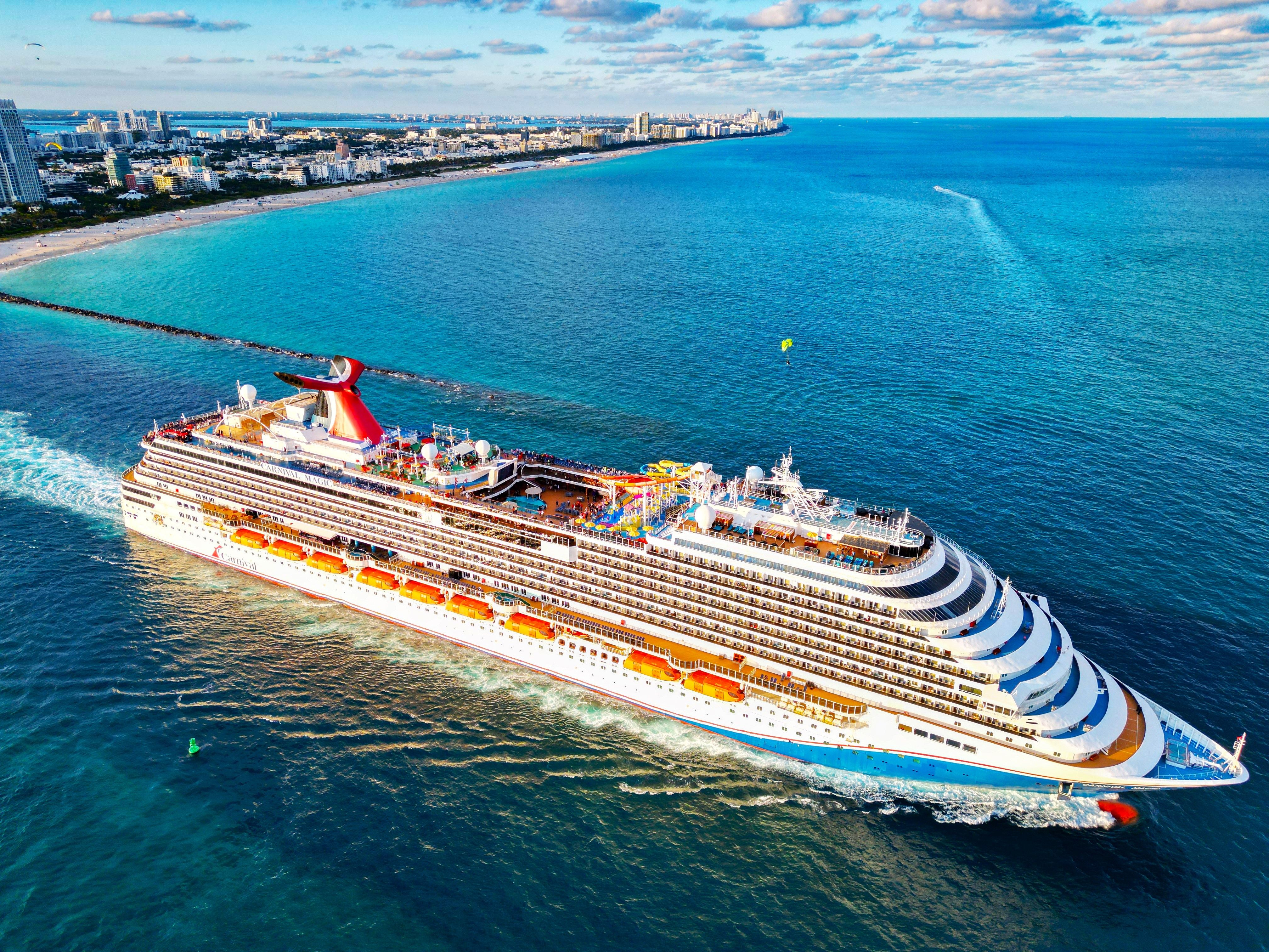 Carnival magic ship of Carnival Cruise Line in Miami, Florida, FL, USA
