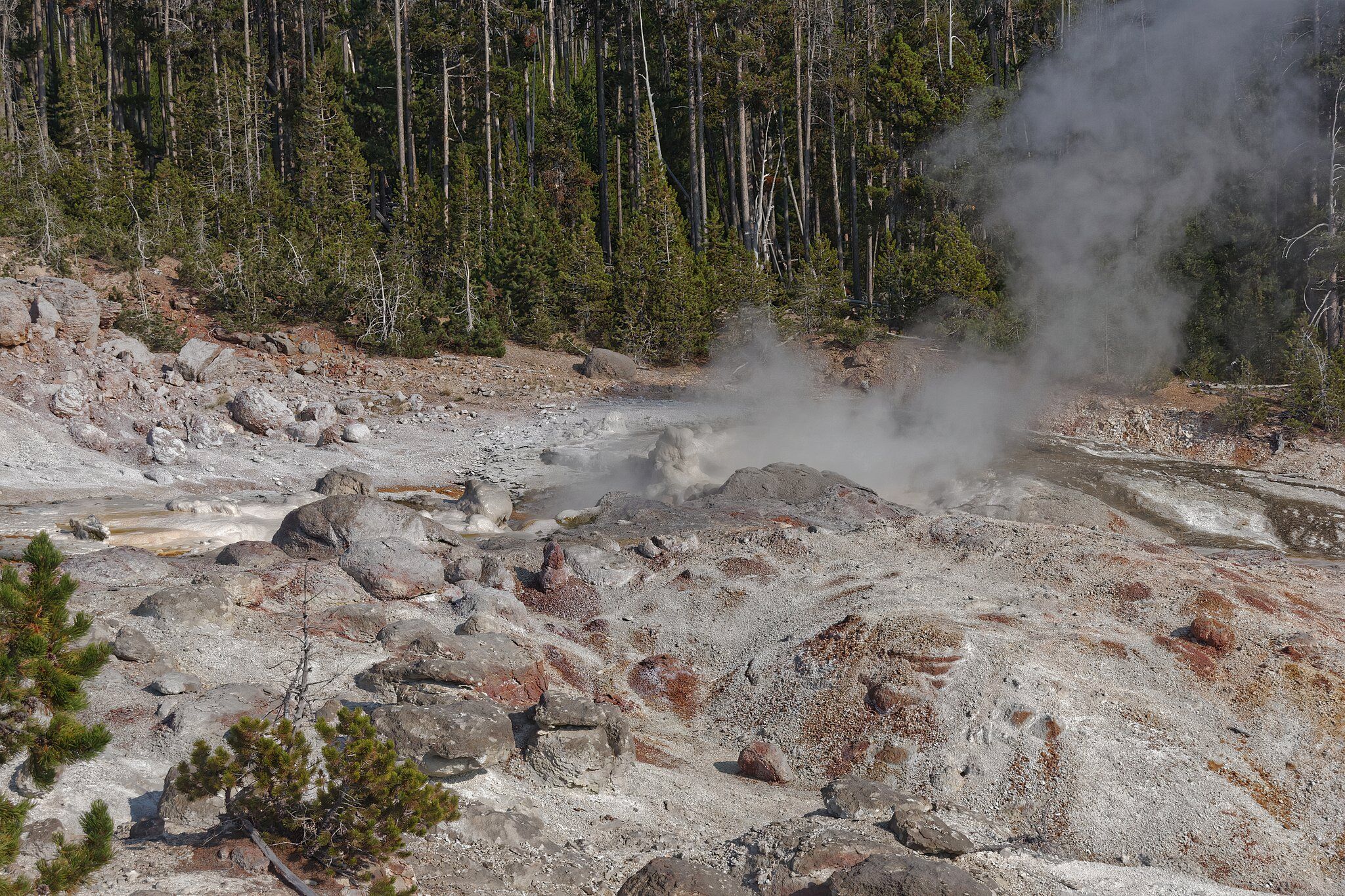 Steamboat Geyser, near Lava Tuff Creek, Wyoming