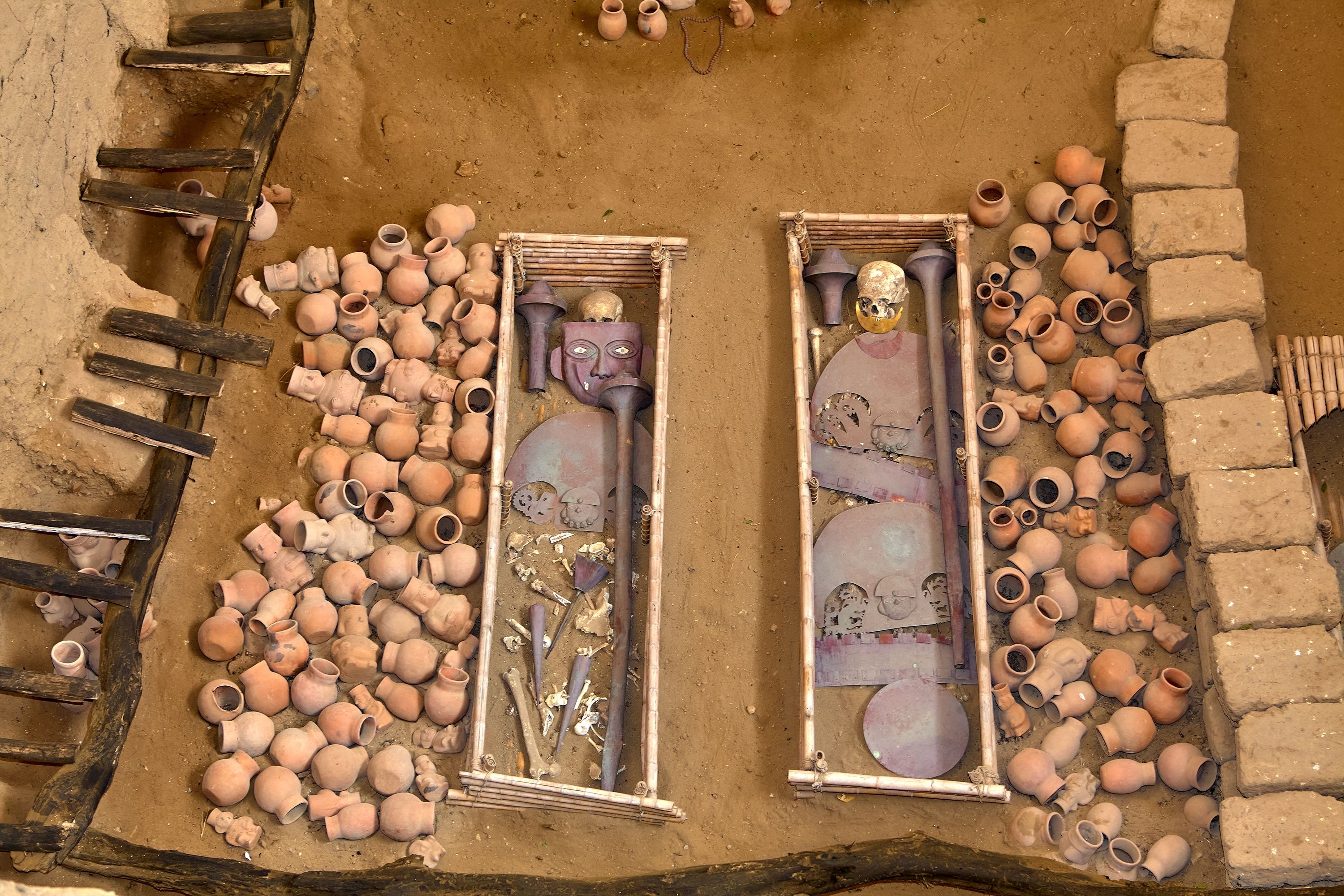 The Lord of Sipan's magnificent tomb at Huaca Rajada, Lambayeque, reveals the wealth, power, and artistry of the Moche civilization