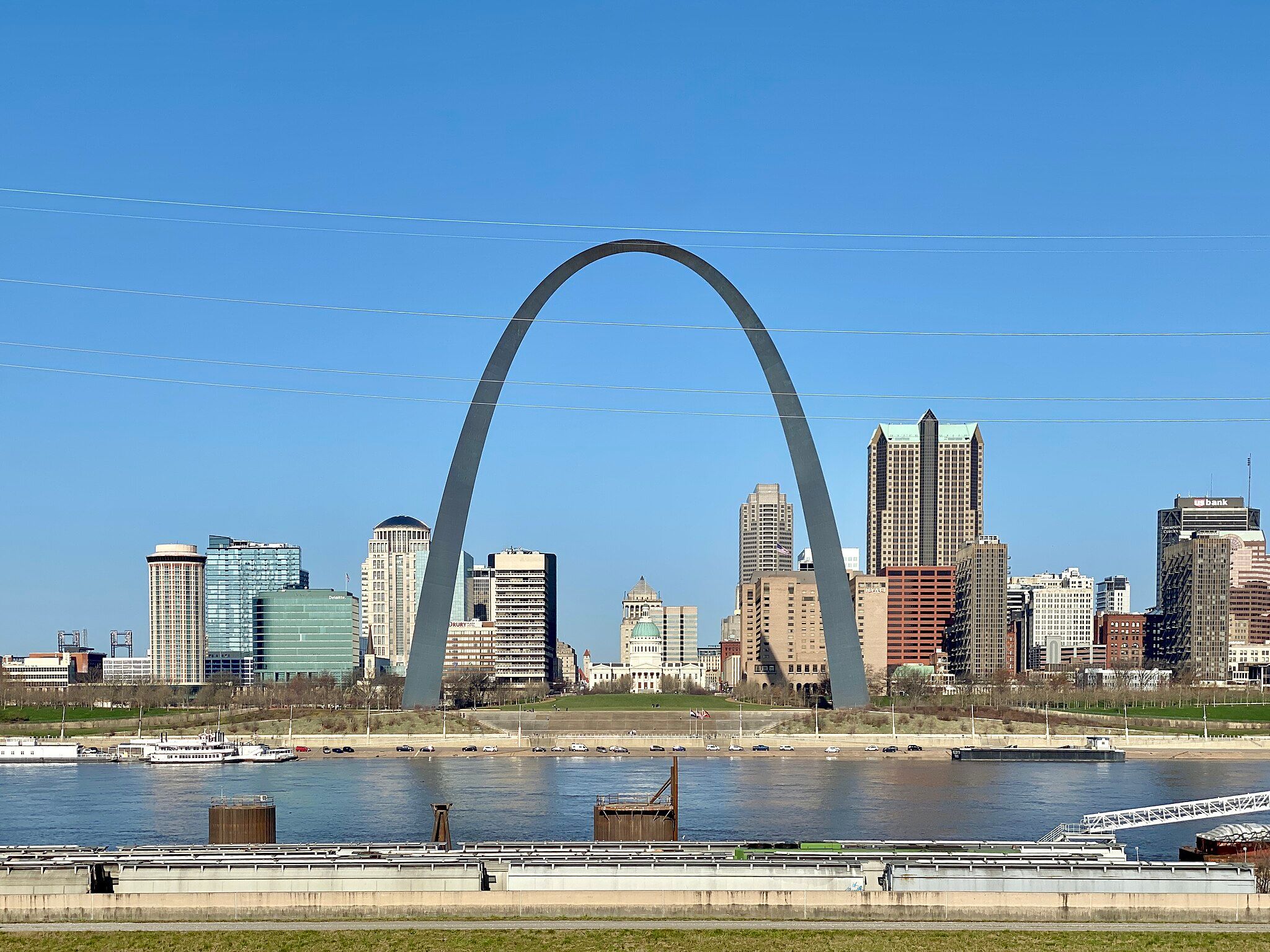 A view of St. Louis, Missouri, from East St. Louis, Illinois.