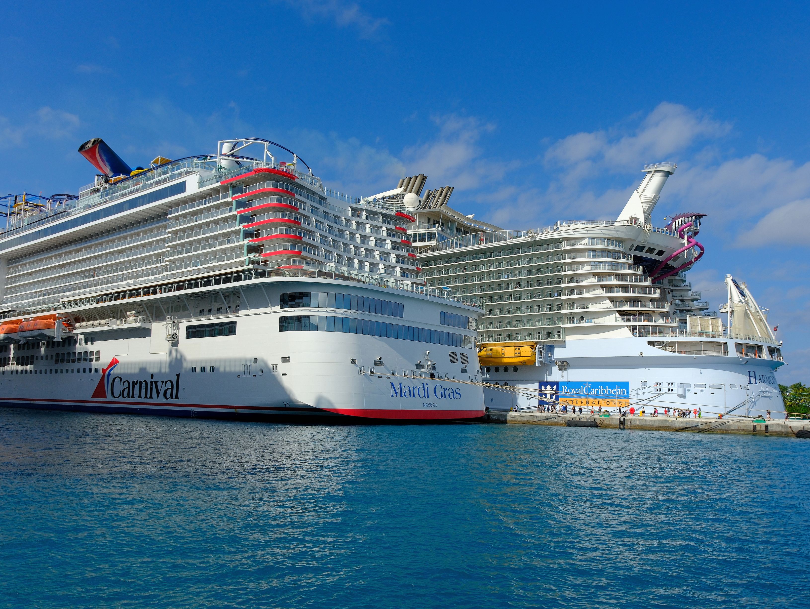 Carnival and Royal Caribbean Ships in Nassau Bahamas