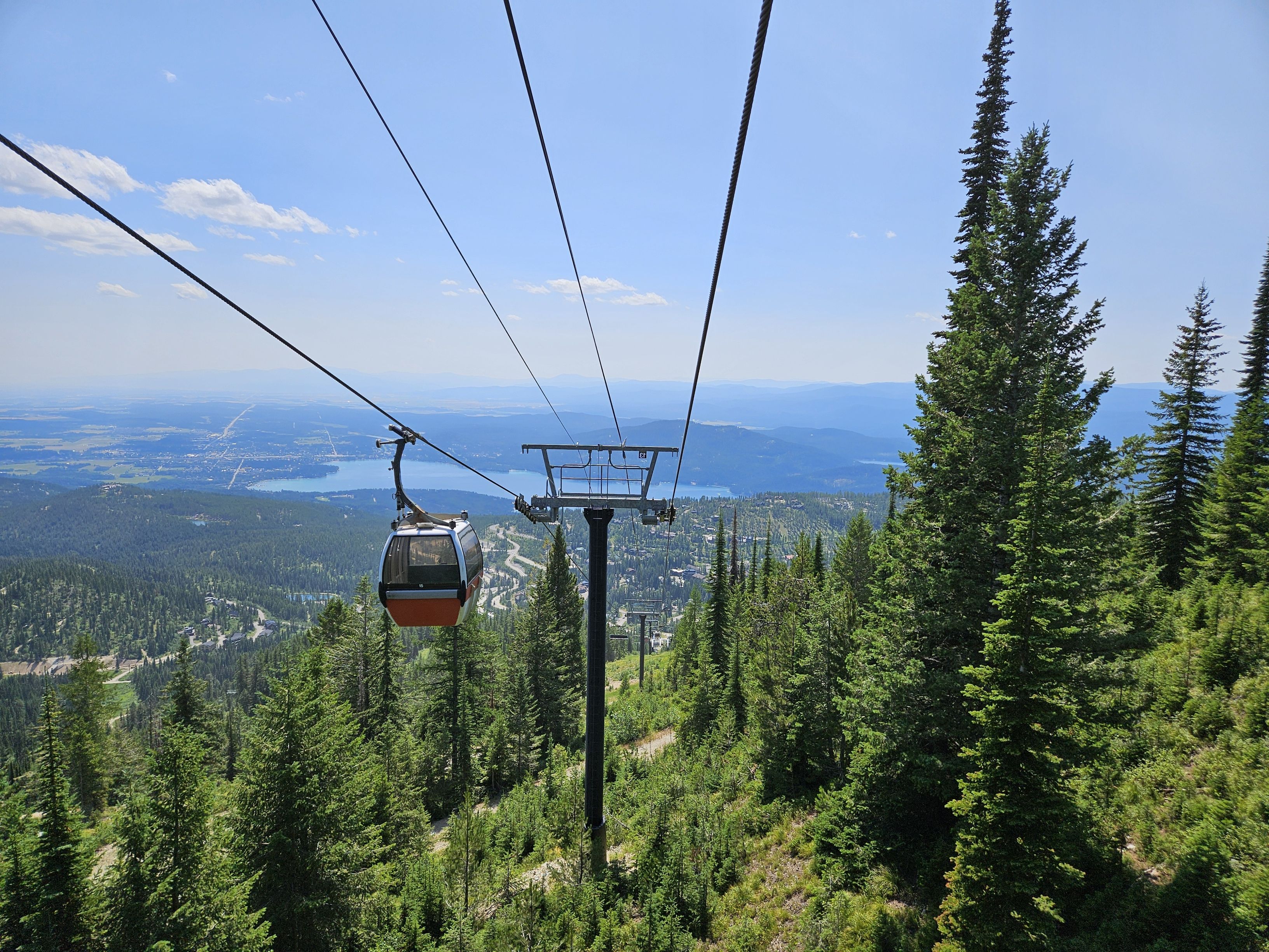 The view from the Whitefish Mountain Resort Aerial Tram.