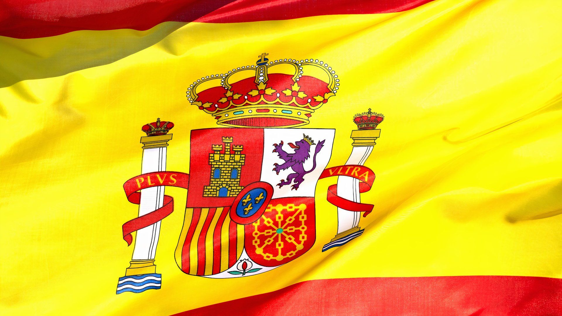 Spain Flag Wind