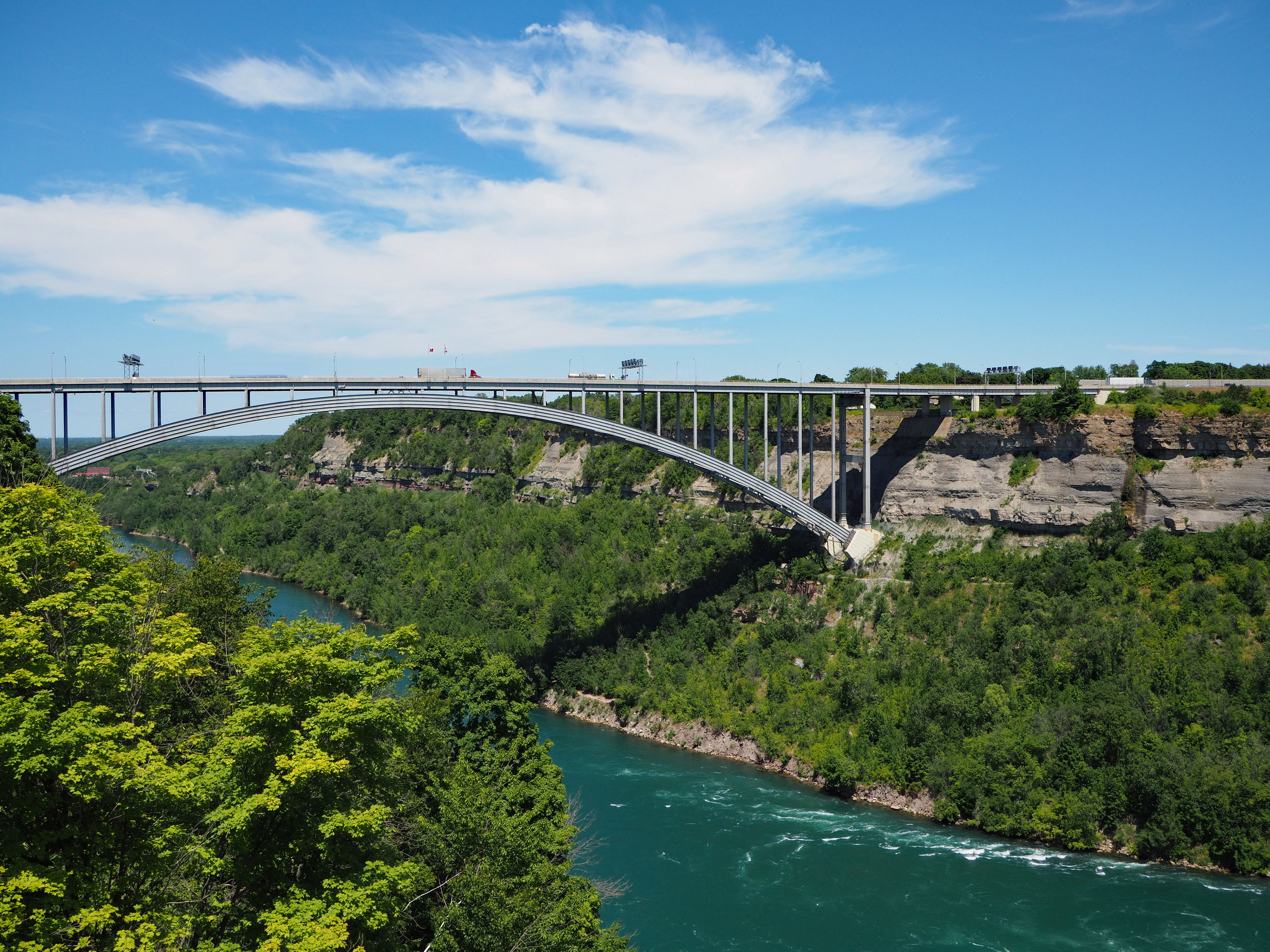 Queenston-Lewiston Bridge crosses Niagara River Gorge, Lewiston, New York