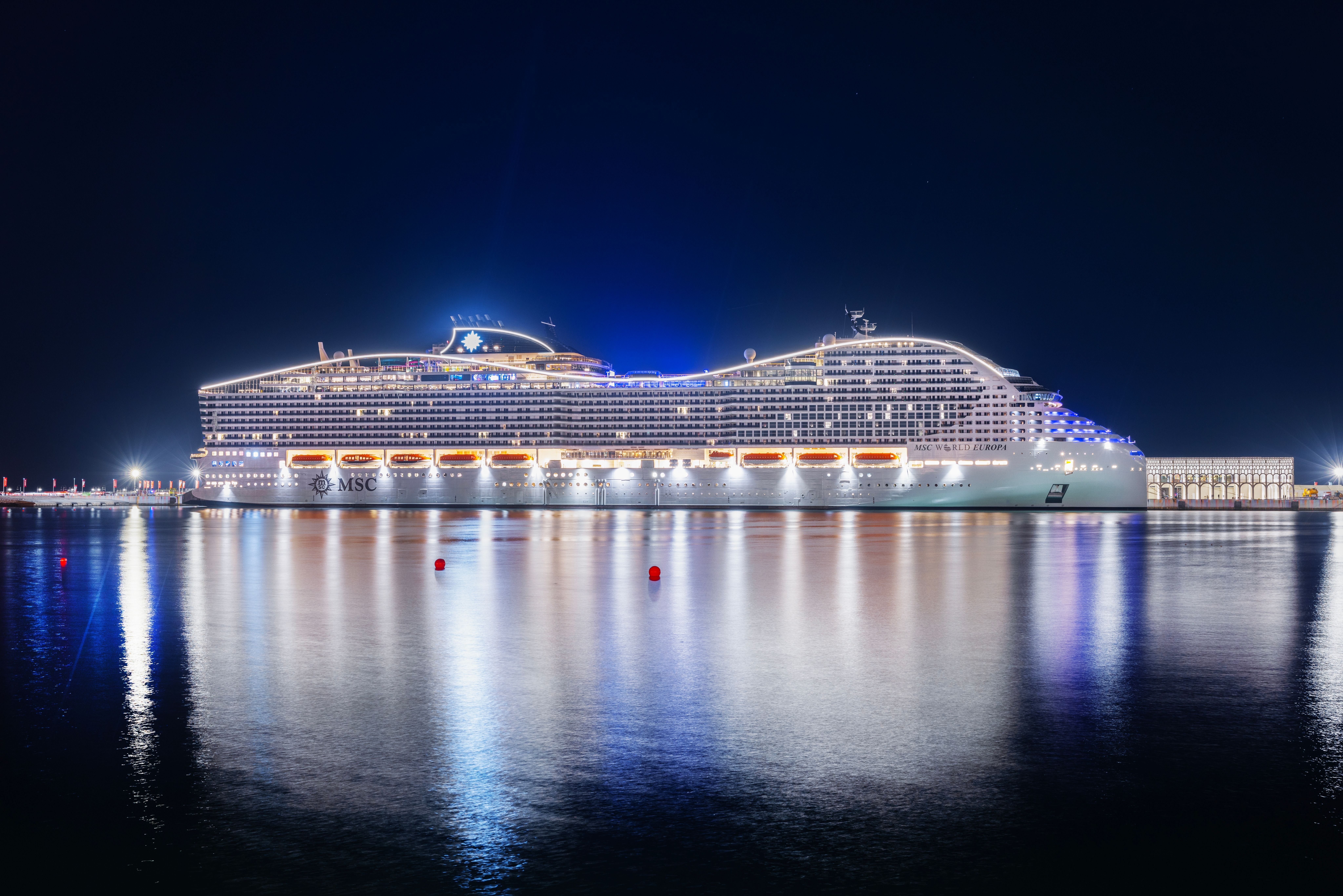 The MSC World Europa the world’s largest environmentally focused cruise passenger ship, with a secret speakeasy onboard