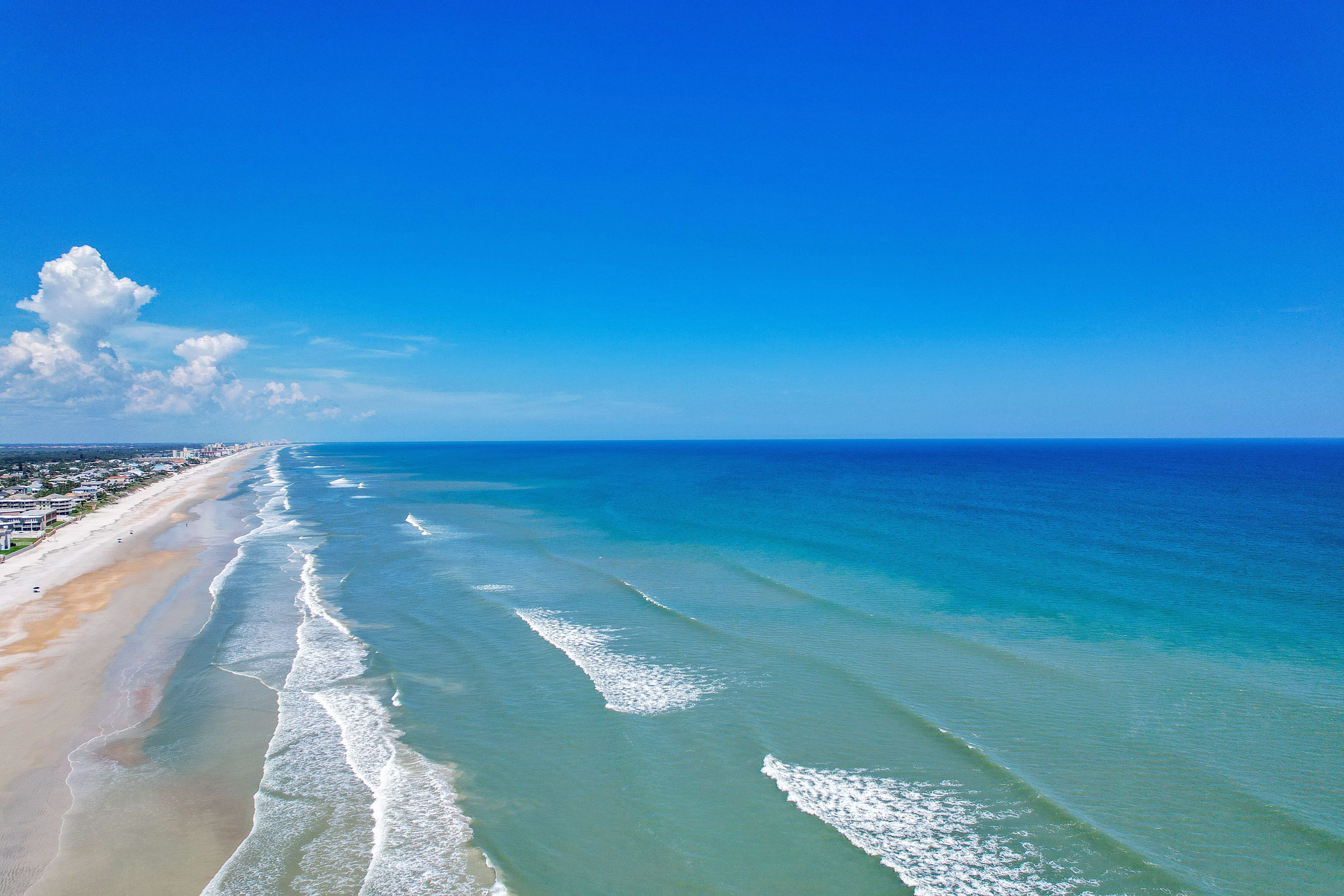 Aerial view of New Smyrna Beach, Florida