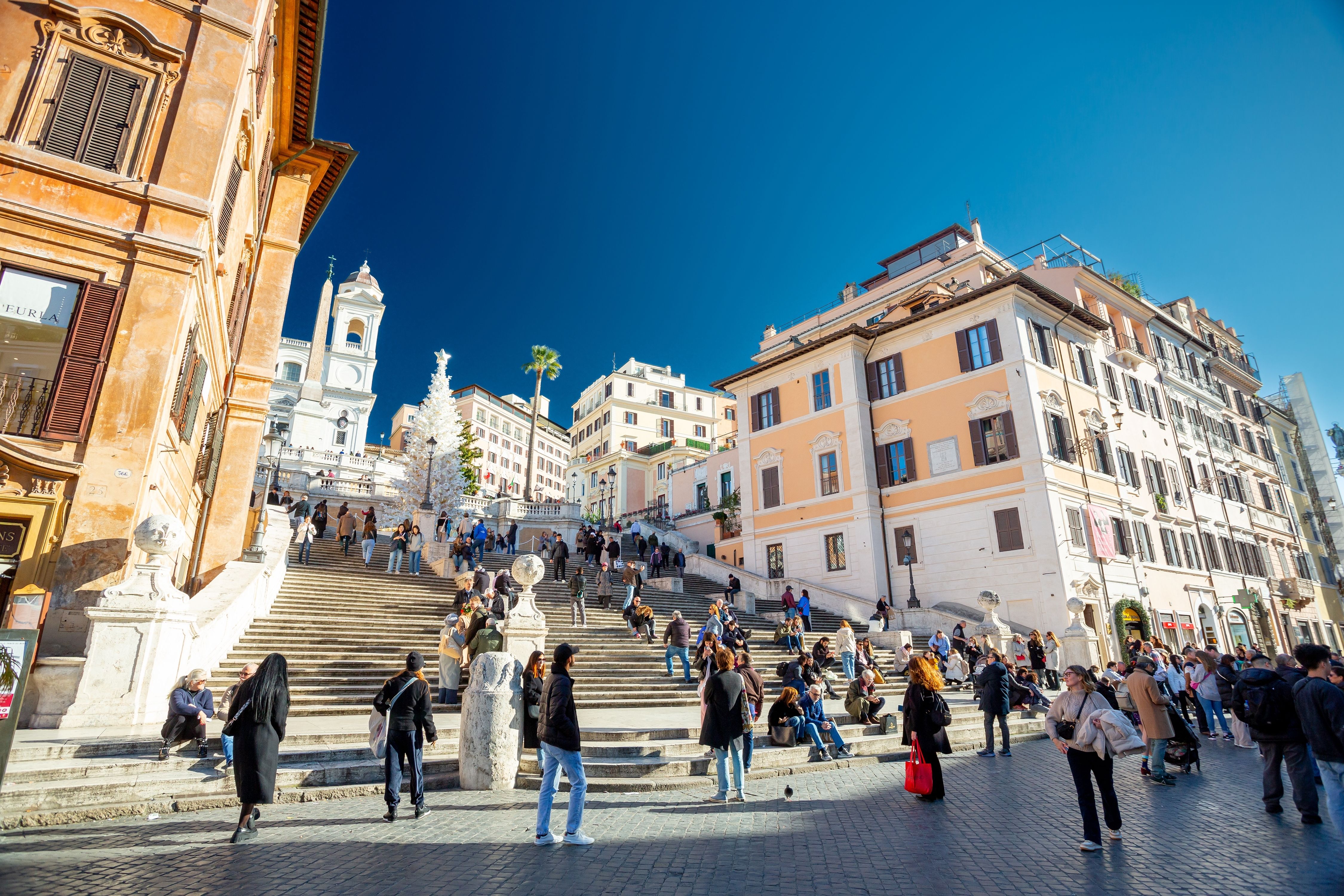 Piazza di Spagna aka the Spanish Steps in Rome, Italy