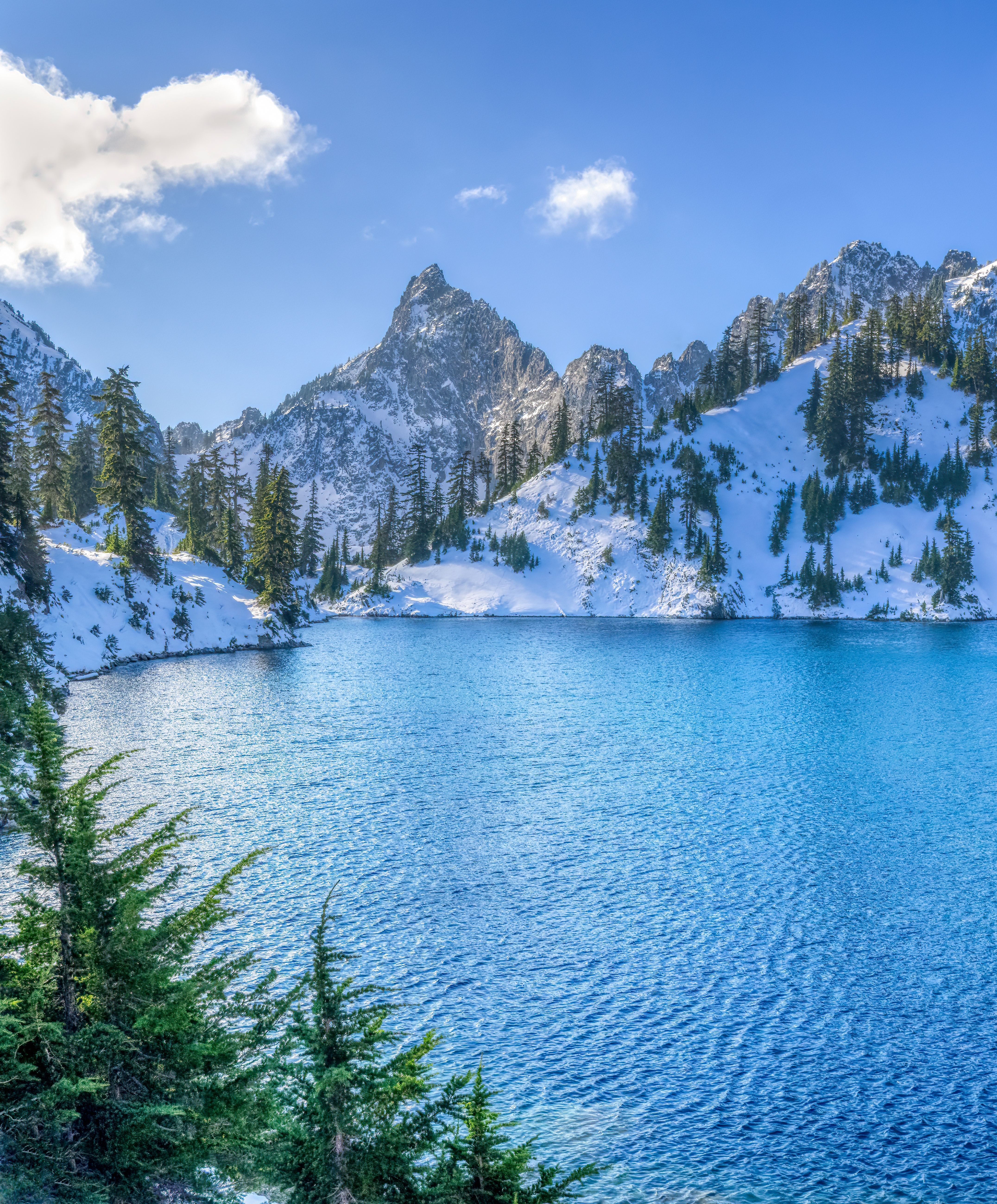 Gem Lake and Kaleetan Peak with new snow