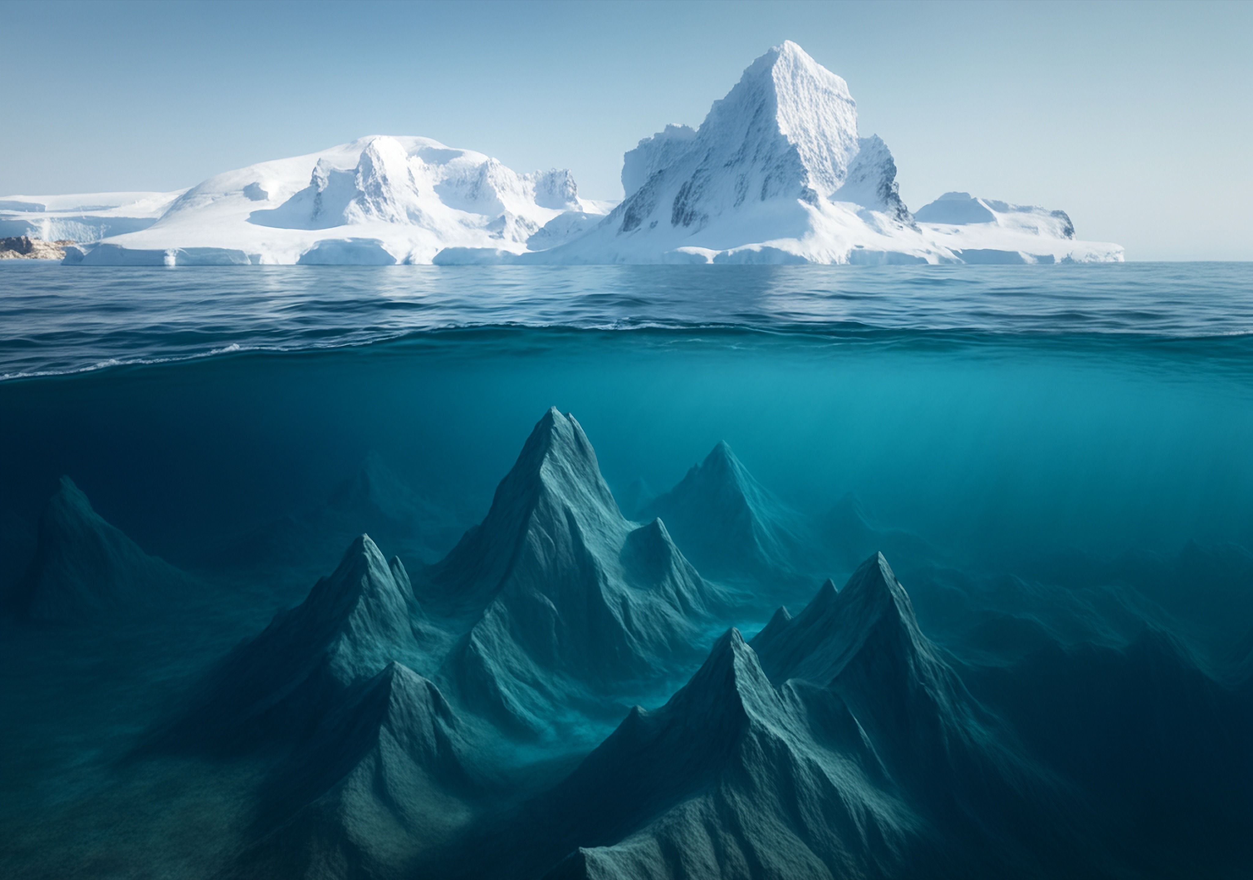 Mountain range under Antarctica