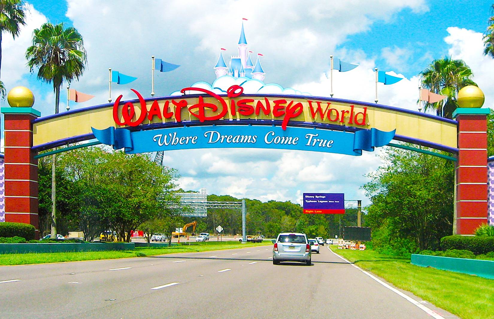The entrance of Walt Disney World in Orlando, Florida.