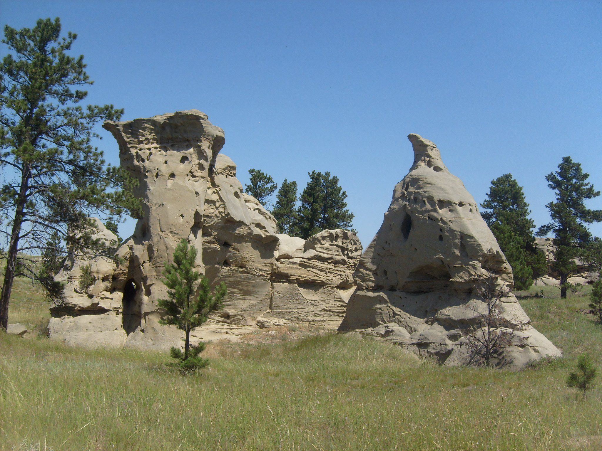 Medicine Rocks State Park's rock formations, Montana