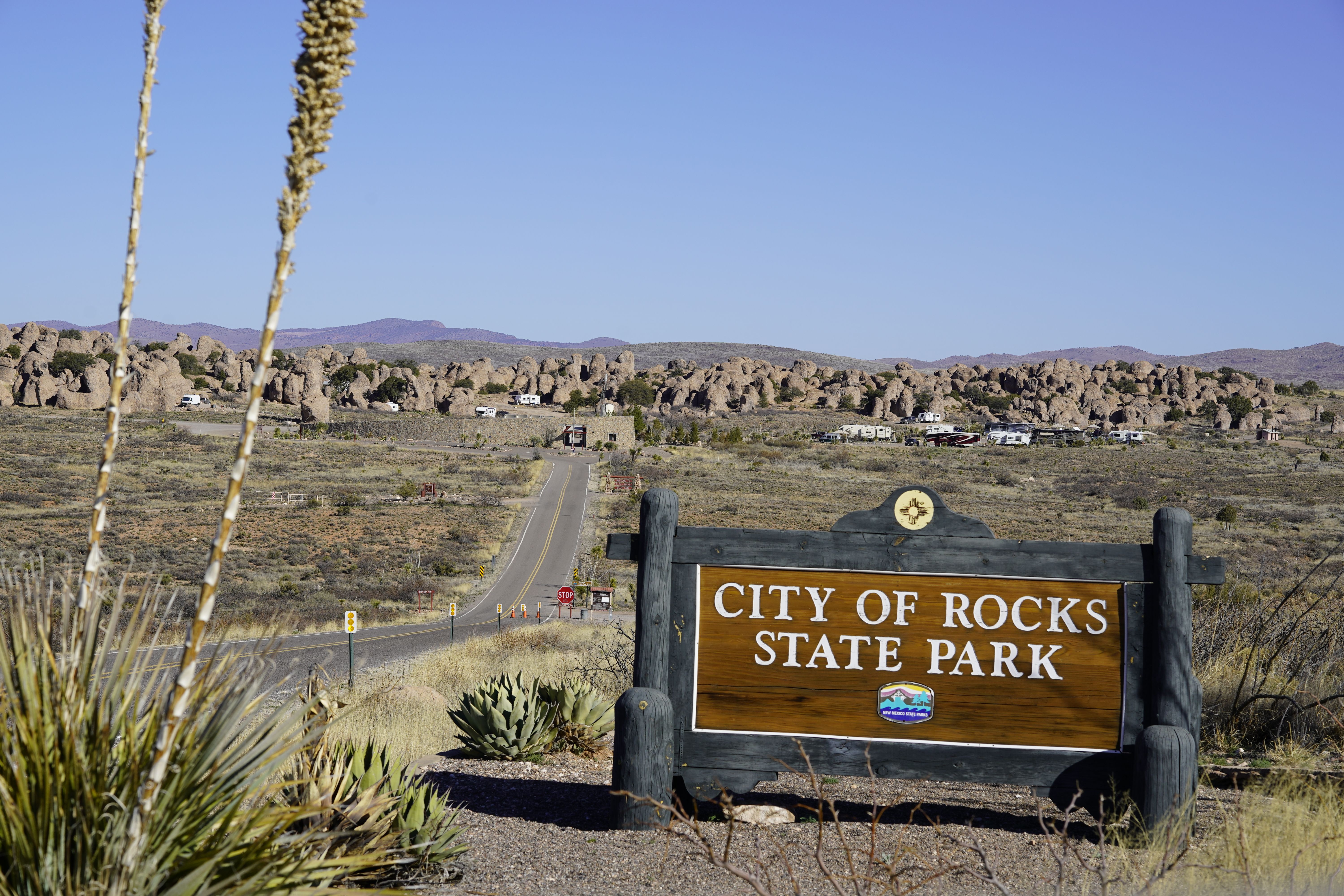 View of City Of Rocks State Park, New Mexico, NM, USA.