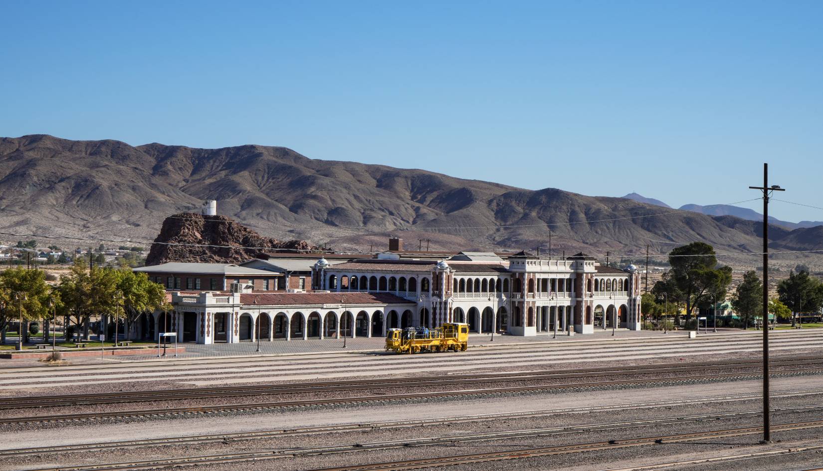 A view of Harvey House Railroad Depot, Barstow, California, CA, USA.