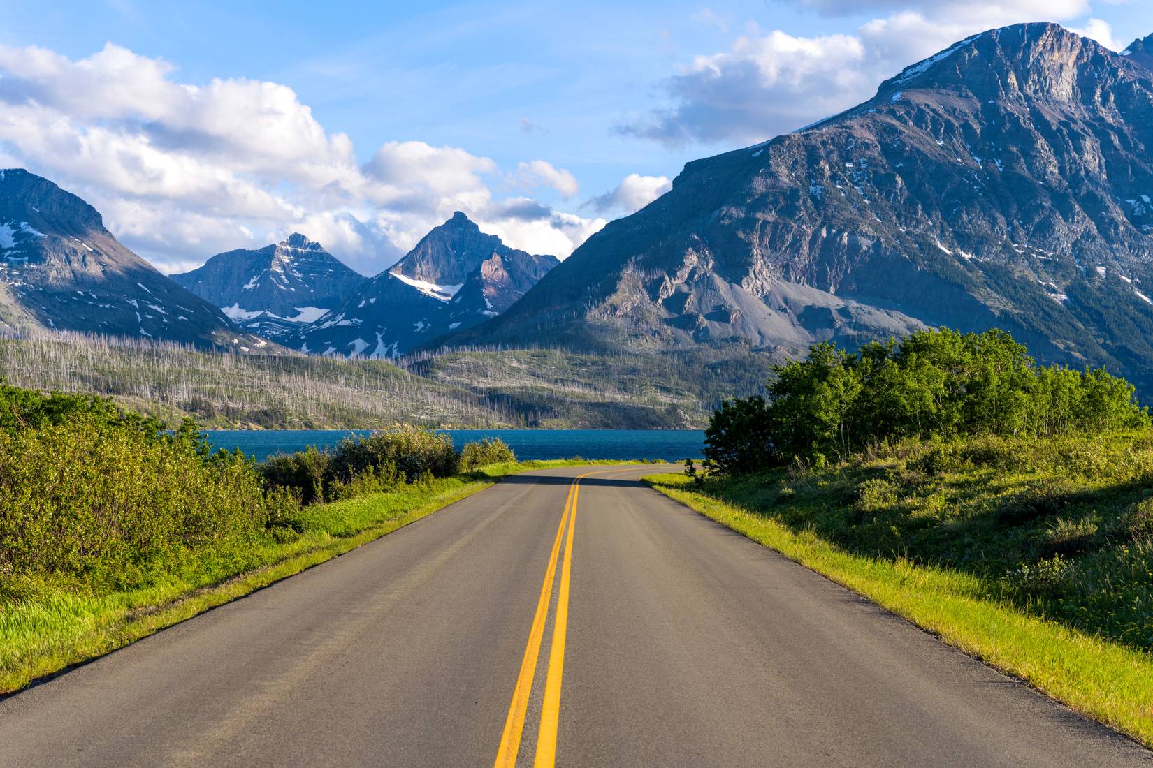 Going-to-the Sun Road along Saint Mary Lake, Glacier National Park, Montana
