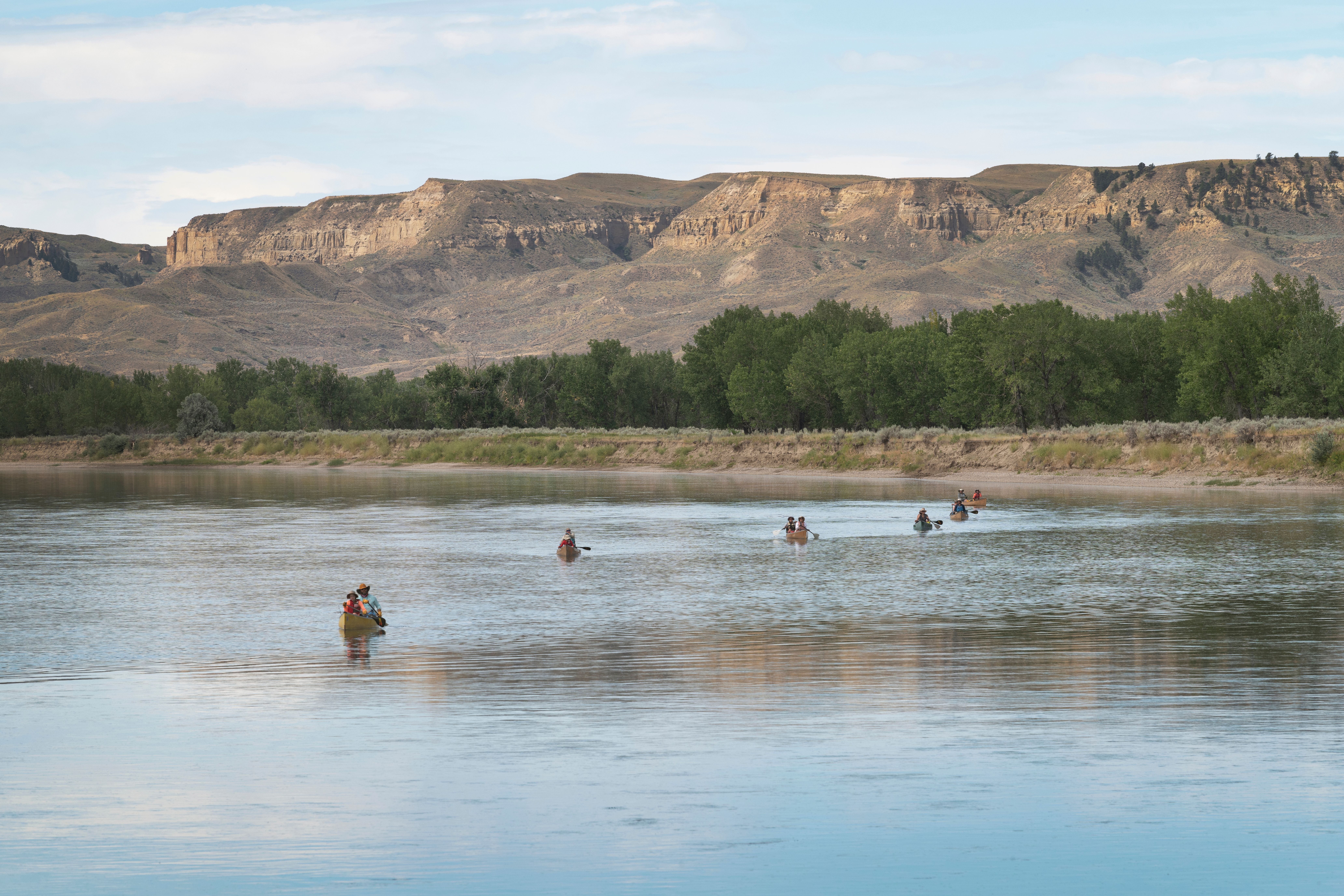 Kayakers at Judith Landing, Montana