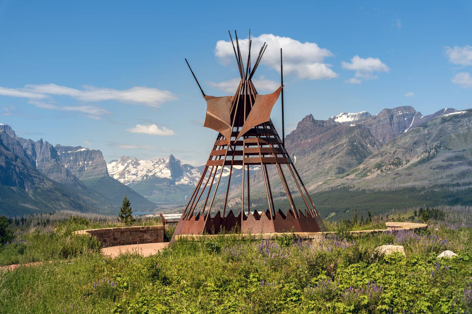Blackfeet Memorial located in the eastern side of Glacier National Park, Montana